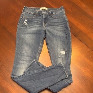 Abercrombie Kids Ripped Blue Skinny Jeans
